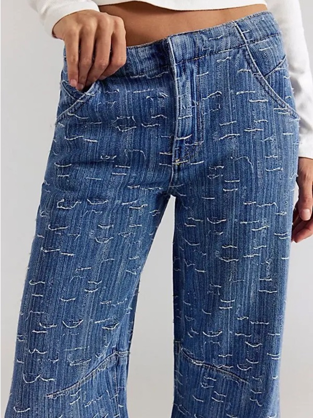 We The Free Front Row Wide-Leg Flare Jeans - Picture 3 of 4